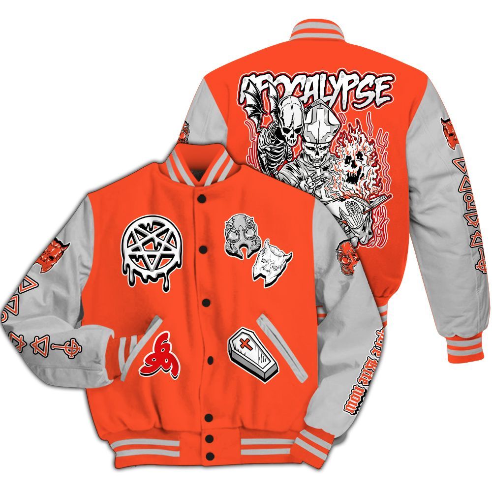 Varsity Jacket To Match Air Max 1 86 Cosmic Clay - Apocalypse Skeleton All Over Print