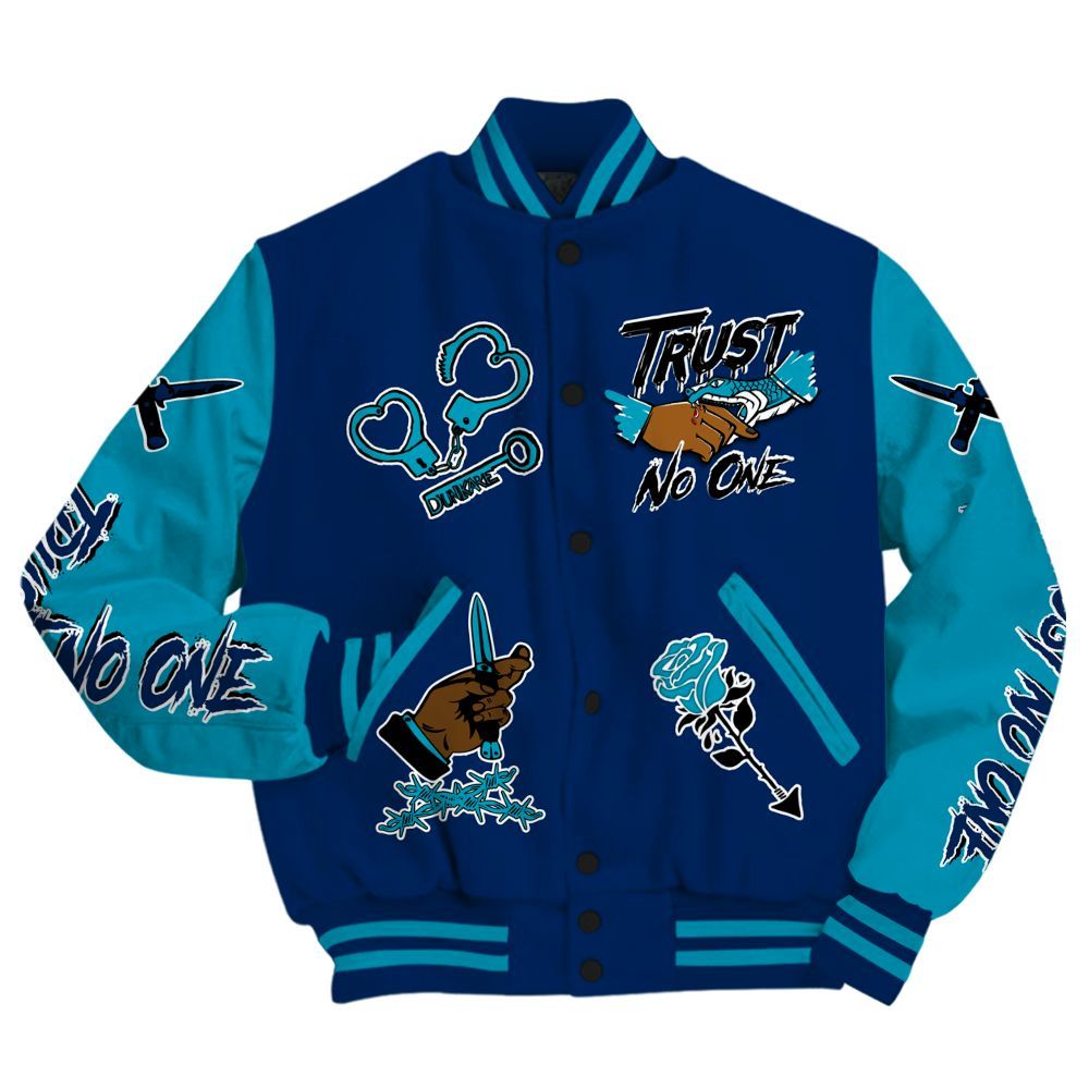 Varsity Jacket To Match Kobe 5 X-Ray - Trust No One Dripping All Over Print