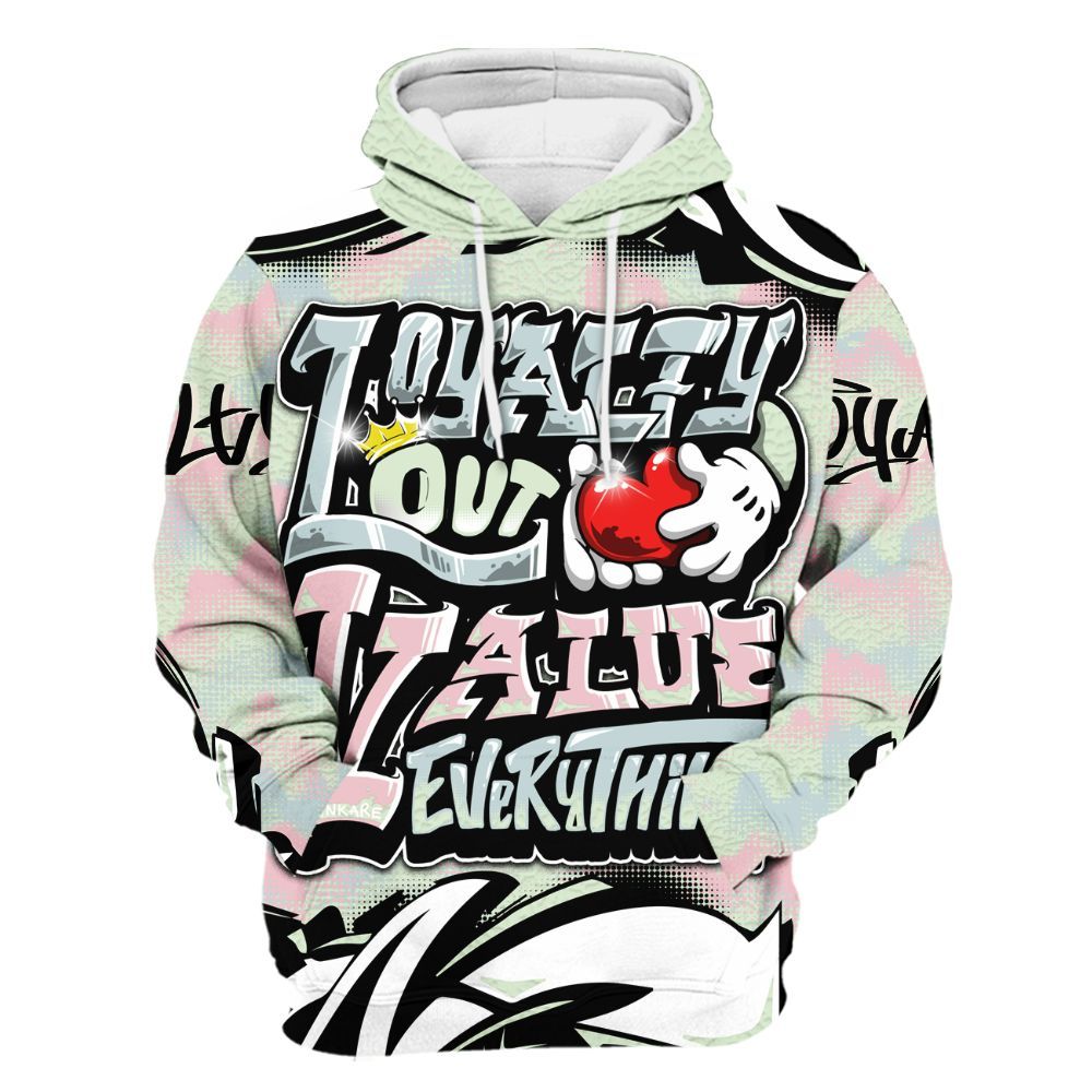 Hoodie To Match Spring Is In The Air 3s - Loyalty Out Value Graffiti All Over Print