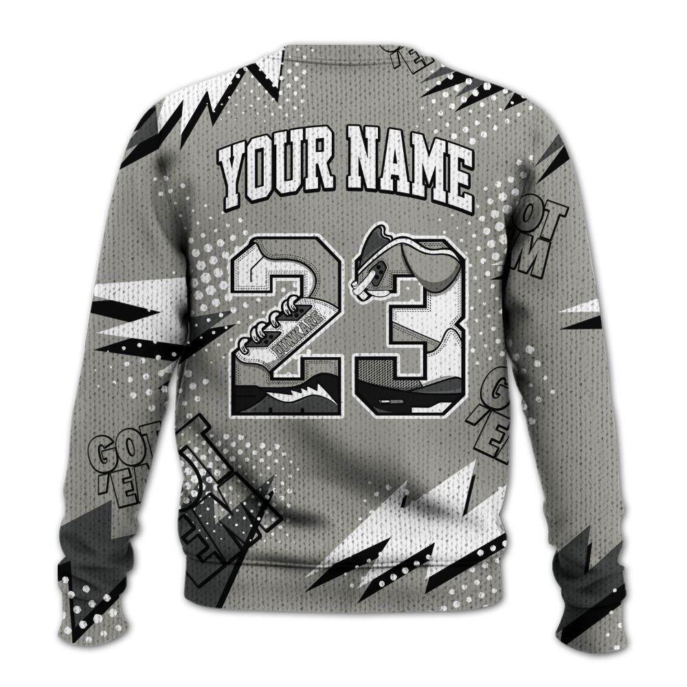 Knitted Sweater To Match High Satin Shadow 1s - Custom Name Number 23 5s