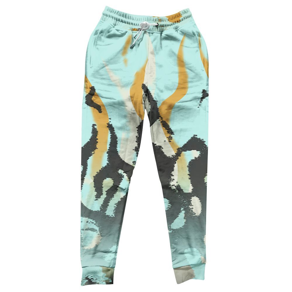 Sweatpant To Match Pure Platinum 4s - Burn All Over Print