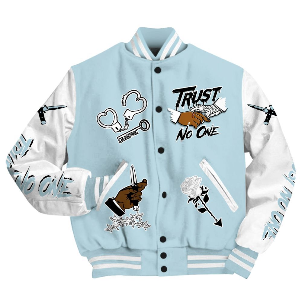 Varsity Jacket To Match Low Year Of The Snake 11s - Trust No One Dripping All Over Print