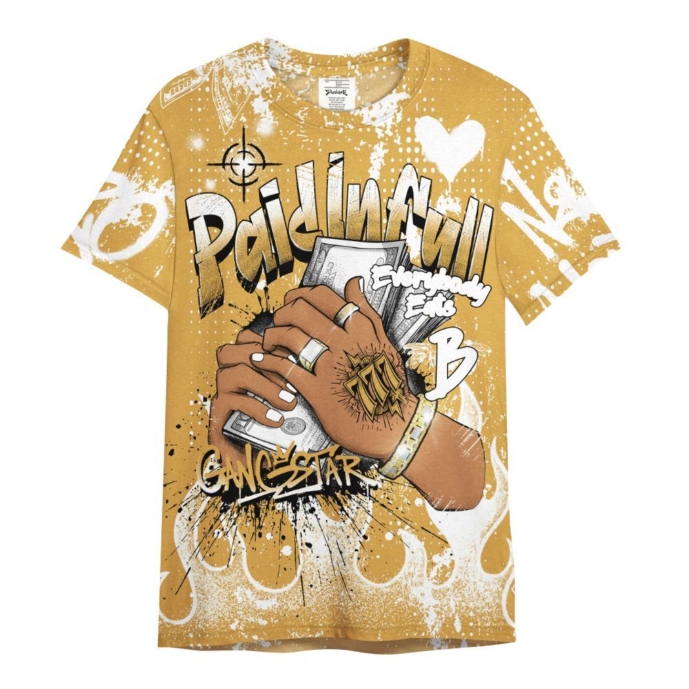 Shirt To Match Low OG Rookie Of The Year 1s - Lucky Money Paid In Full Graffiti All Over Print