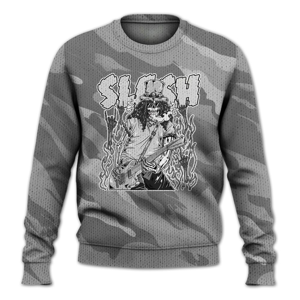 Knitted Sweater To Match Black Wolf Grey 12s - Slash Skeleton Colored