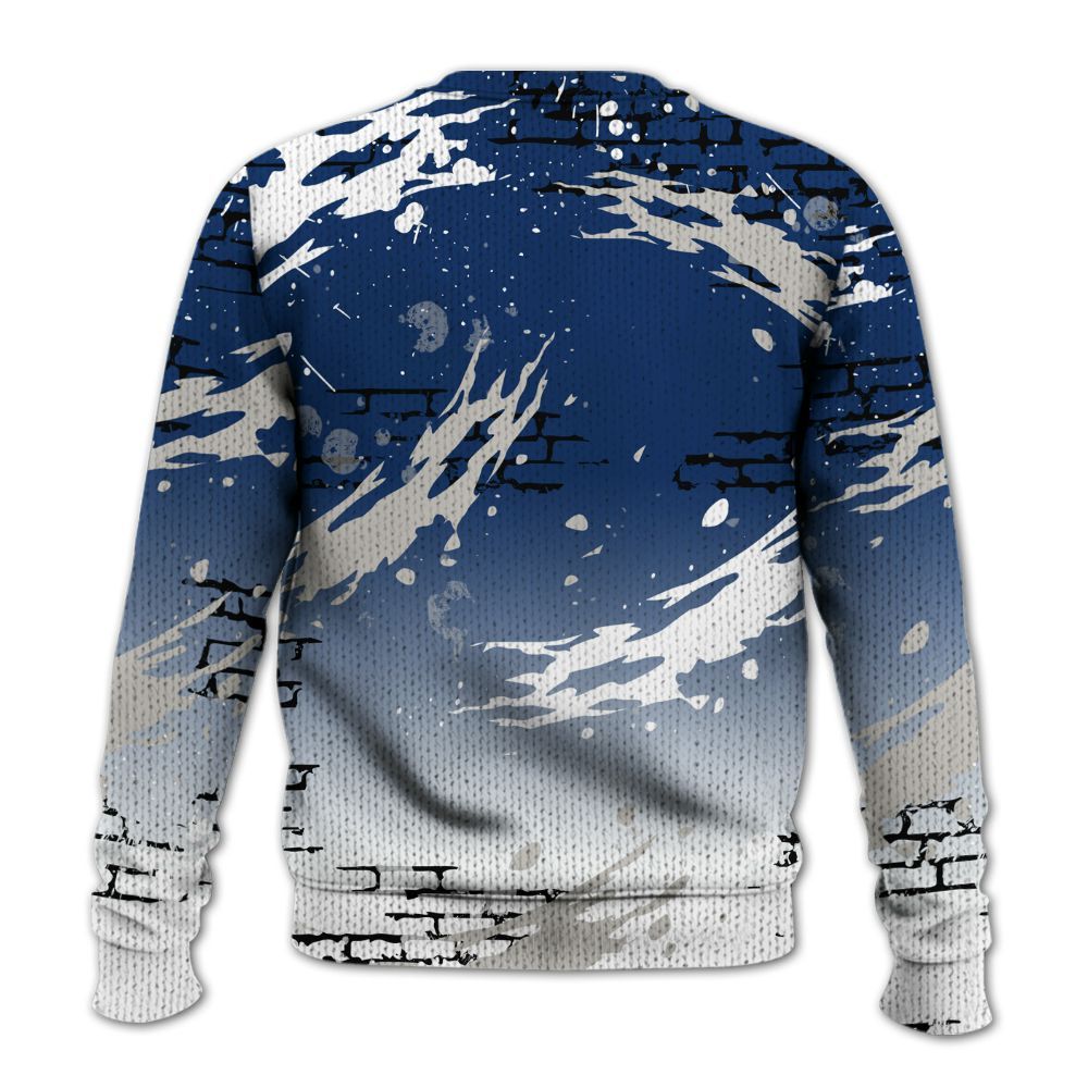 Knitted Sweater To Match High OG Deep Royal Blue 1s - Values Of Loyalty Drip