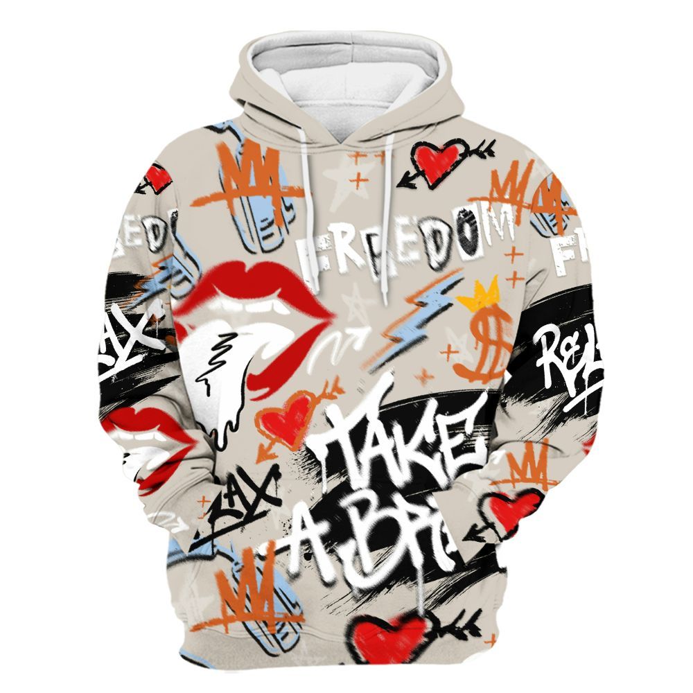 Hoodie To Match SE Craft 5s - Take Break Freedom Graffiti Streetwear All Over Print