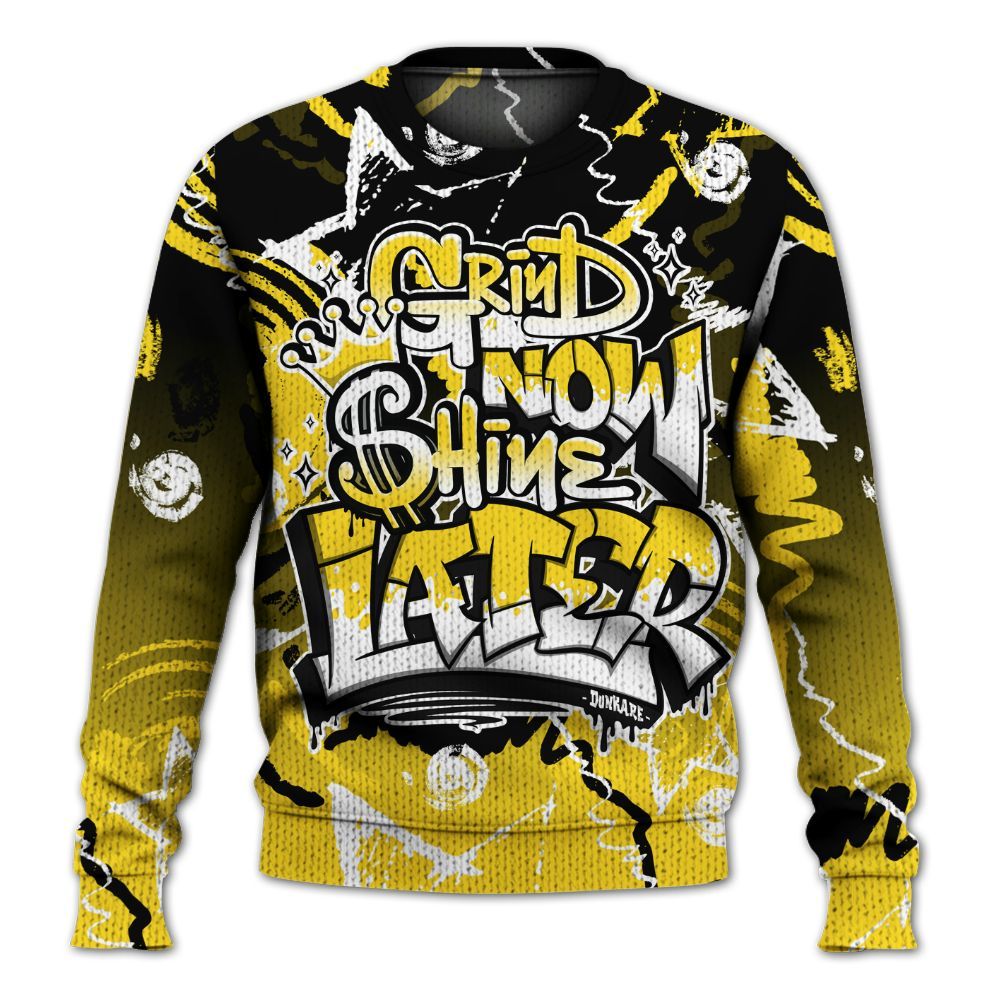 Knitted Sweater To Match Retro Thunder 4s - Grind Shine Later Drip