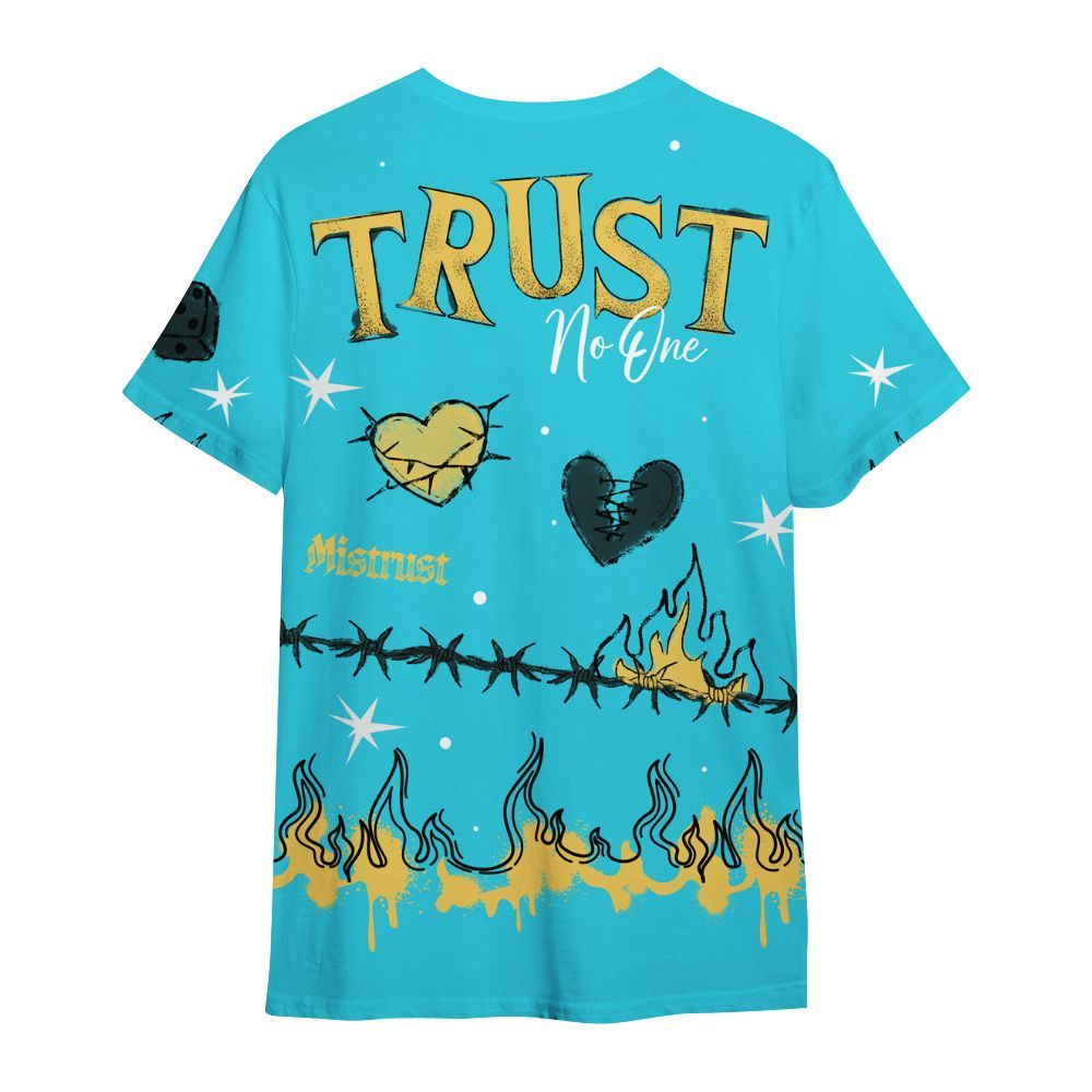 Shirt To Match Retro Gamma Blue 11s - Trust No One Snake-Bite Doodle Crayon All Over Print
