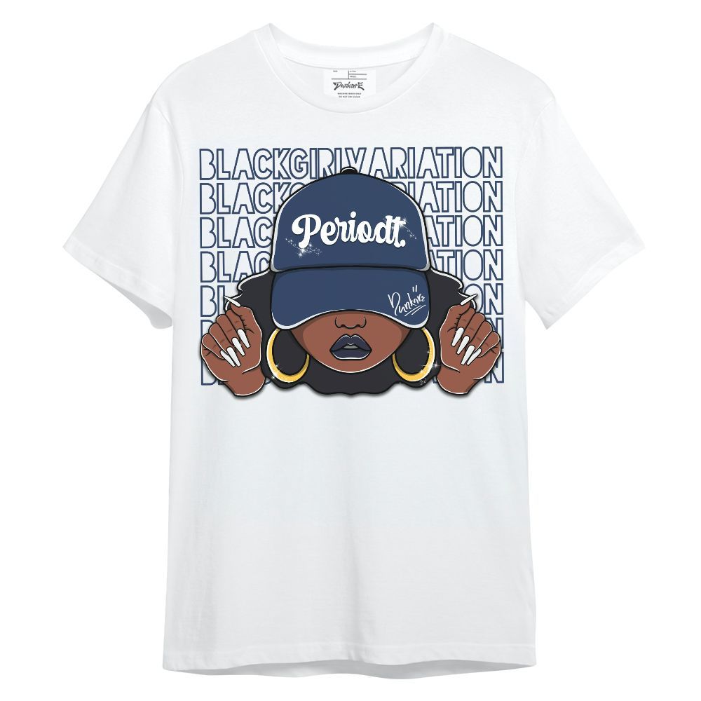 Shirt To Match Low 85 Metallic Blue 1s - Black Girl Variation Unisex Shirt