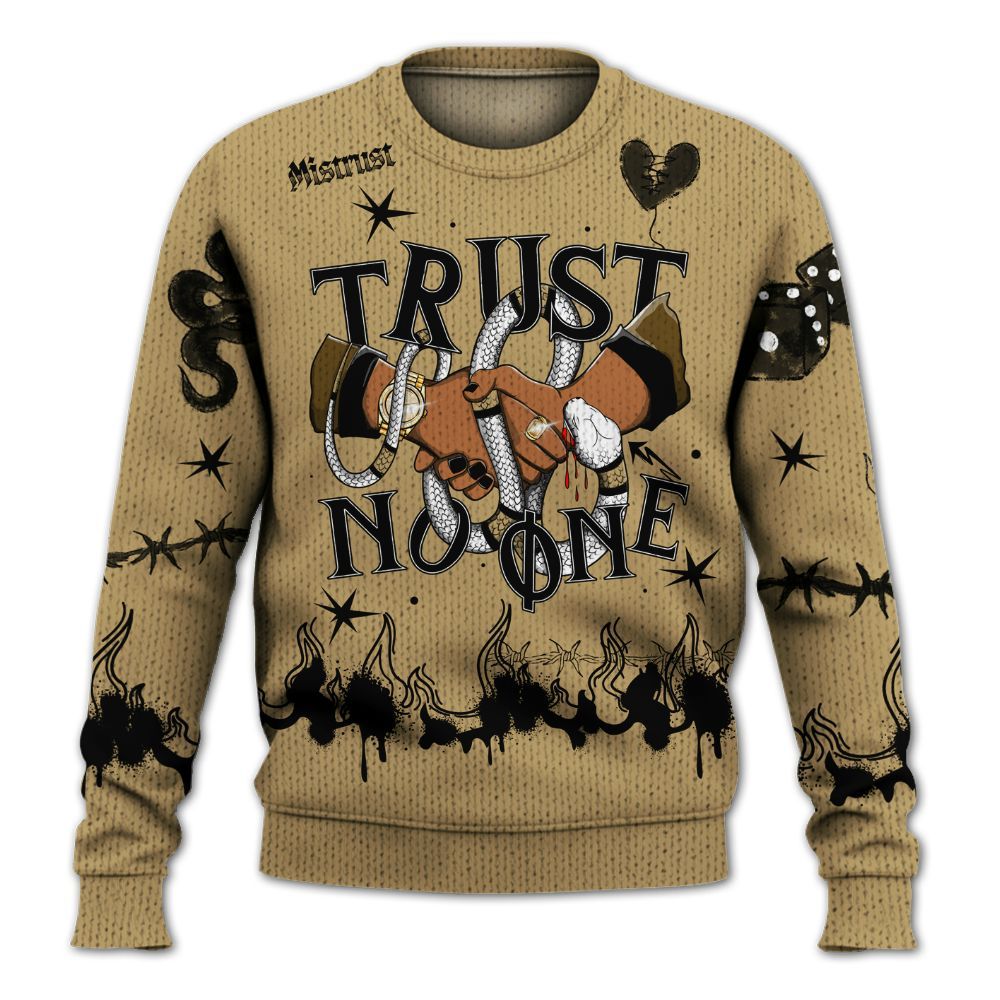 Knitted Sweater To Match Black LD 1000 - Trust No One Snake-Bite Doodle Crayon