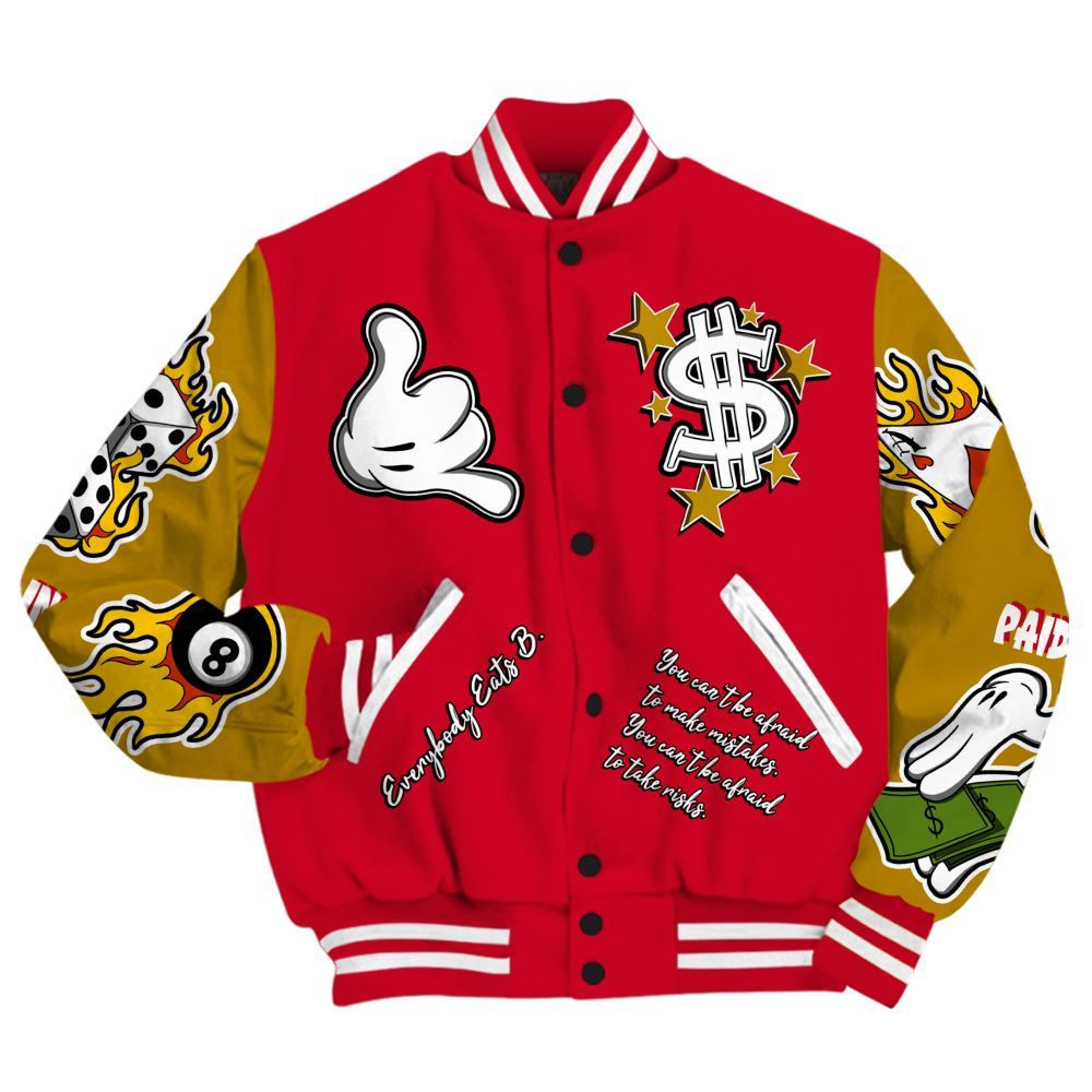 Varsity Jacket To Match Ja 3 Raptor - Everybody Paid In Full Graphic All Over Print