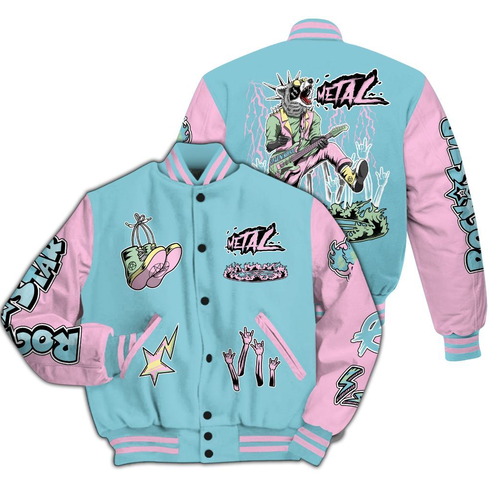 Varsity Jacket To Match SB Dunk Low Visty - Punk Rock Raccoon All Over Print