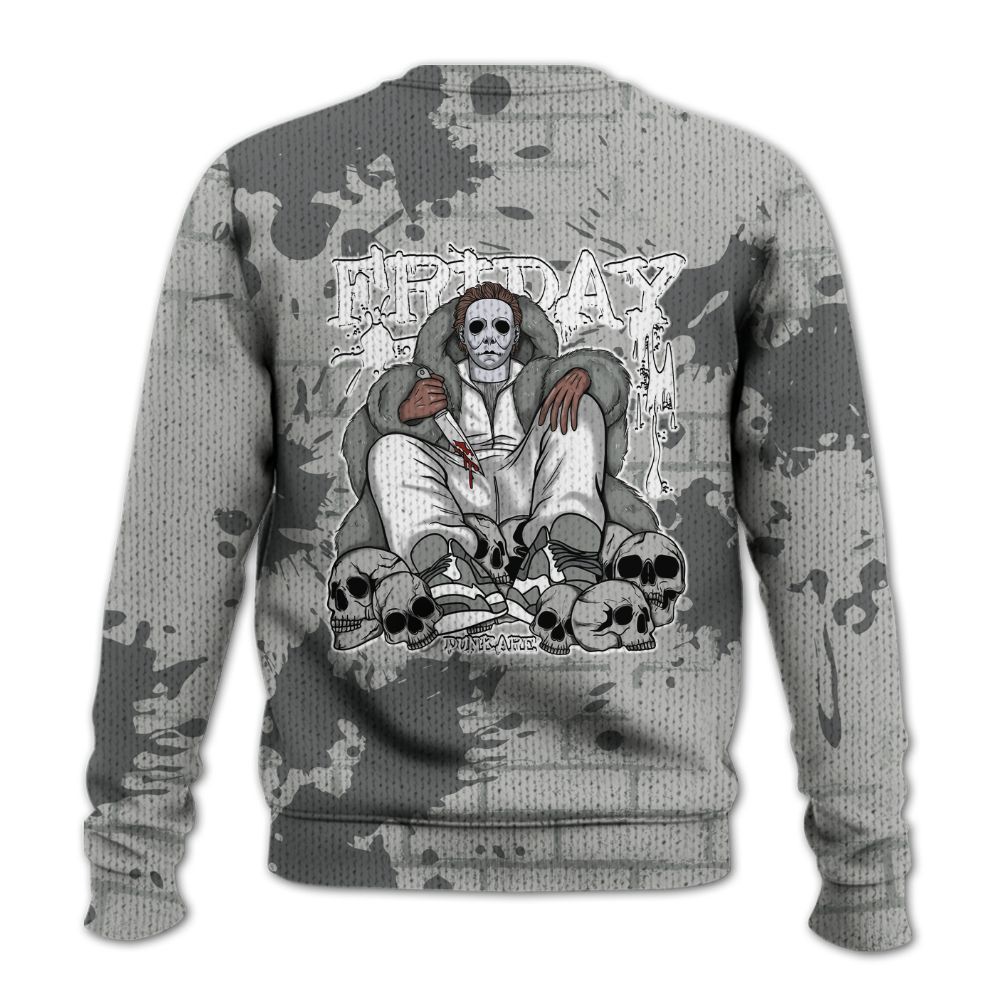 Knitted Sweater To Match Retro Wet Cement 4s - Friday Brick