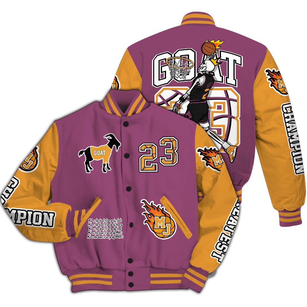 Varsity Jacket To Match High OG Brotherhood 1s - 23 G.0.A.T Jump Up Basketball All Over Print