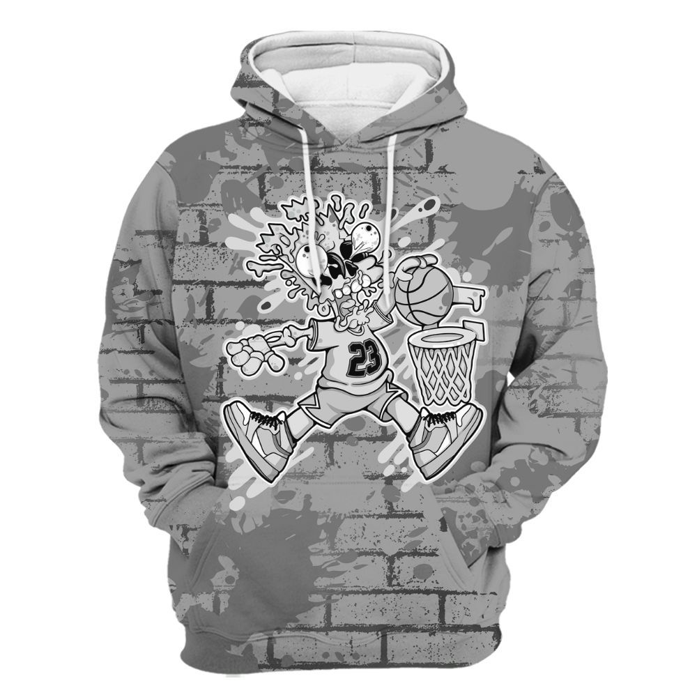 Hoodie To Match Black Wolf Grey 12s - 85's Dunks Graphic Halloween All Over Print