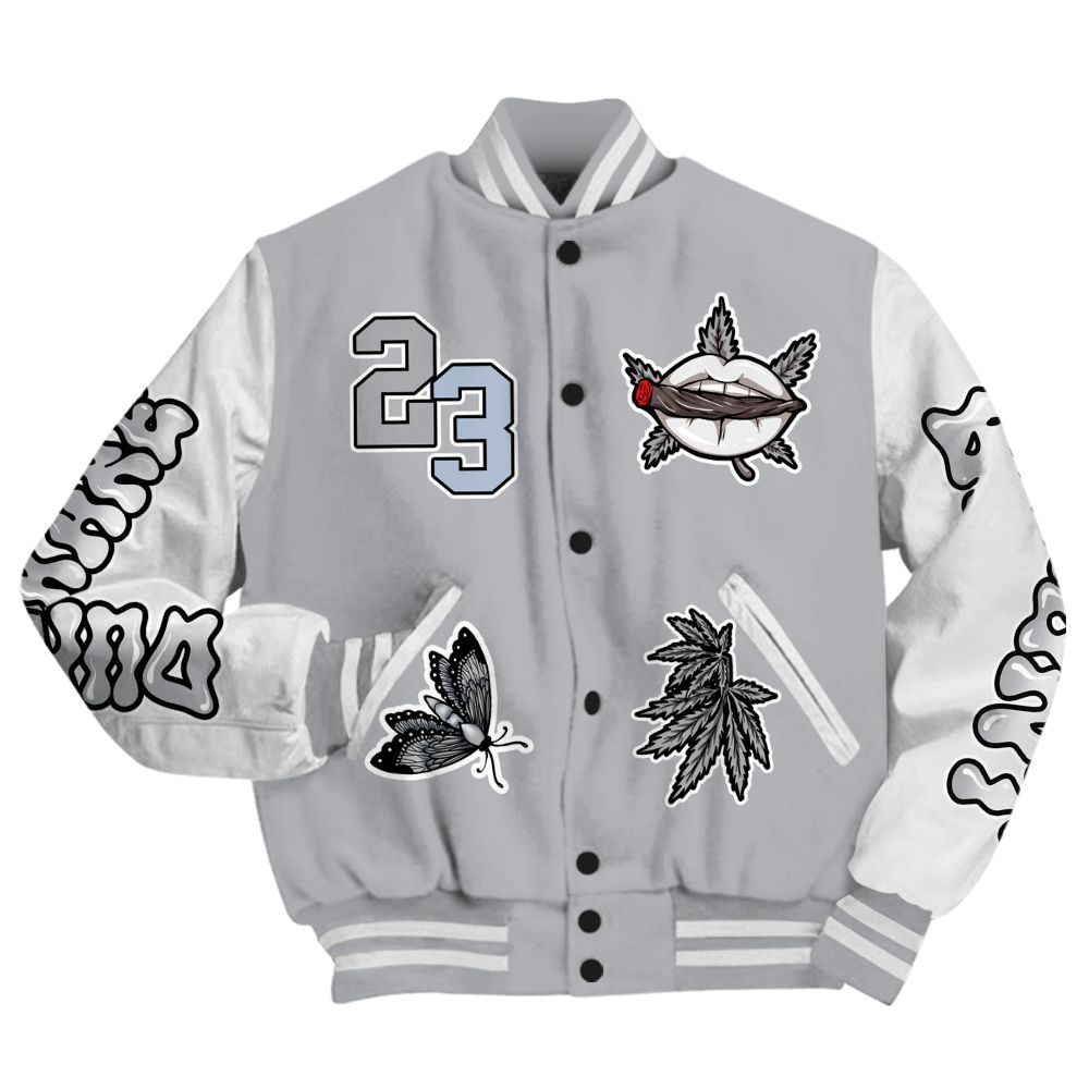 Varsity Jacket To Match Low OG Wolf Grey 1s - Bluntz Unique All Over Print