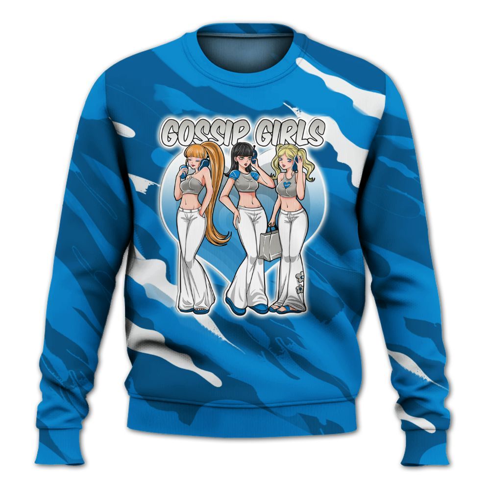 Sweatshirt To Match Military Blue 4s - Gossip'Girls All Over Print