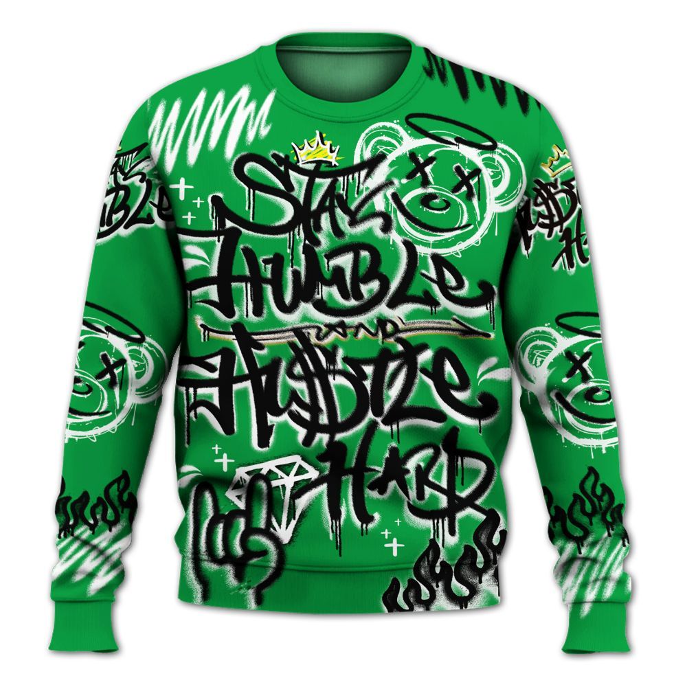 Sweatshirt To Match Low Lucky Green 1s - Humble Drip Streetwear Graffity All Over Print
