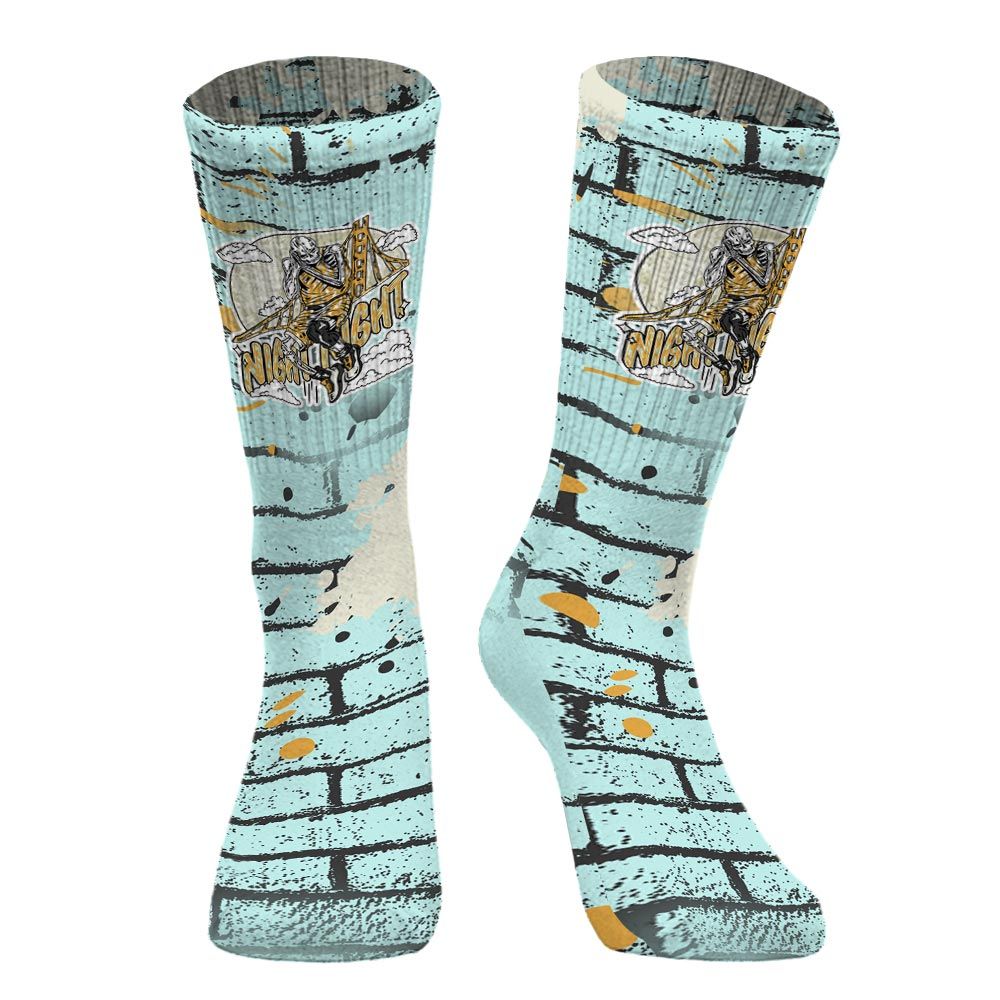 Sock To Match Pure Platinum 4s - Seeya Skeleton Brick