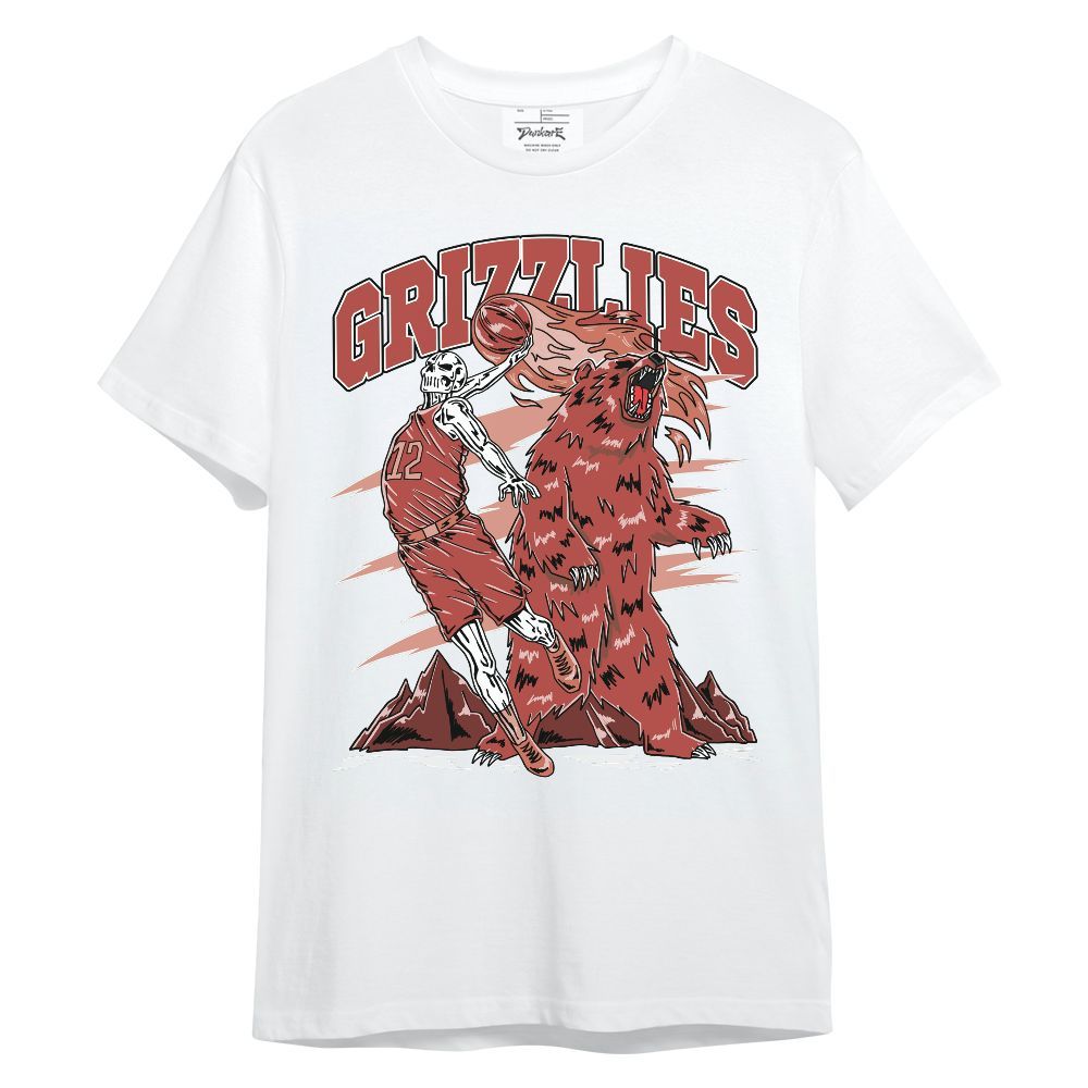 Shirt To Match Dune Red 13s - Grizzly Bear Skeleton Unisex Shirt