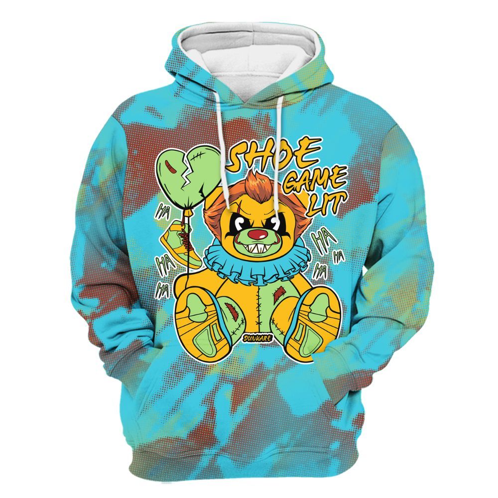 Hoodie To Match SB Dunk Di'Orr Greenwood - Shoe Game Bear Abstract Halftone All Over Print