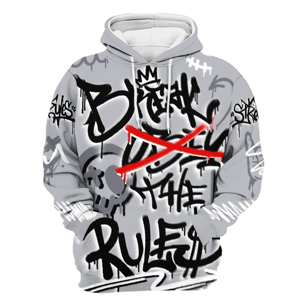 Hoodie To Match Low Cement Grey 11s - Break Rules Streetwear All Over Print