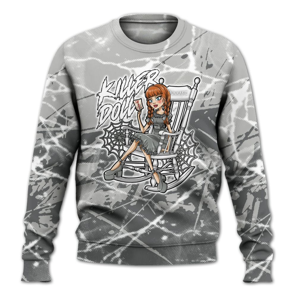 Sweatshirt To Match Retro Wet Cement 4s - Killer Doll-A Halloween Profound All Over Print