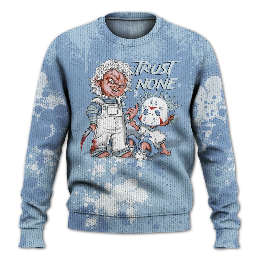 Knitted Sweater To Match Forget Me Not 4s - Trust No One Scary