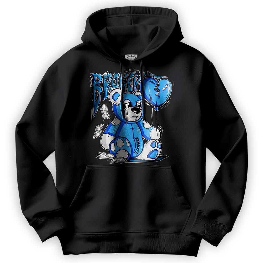 Sweatshirt To Match Hoodie Broken Bear, Powder Blue 9s Hoodie To Match Sneaker 2304 NCMD