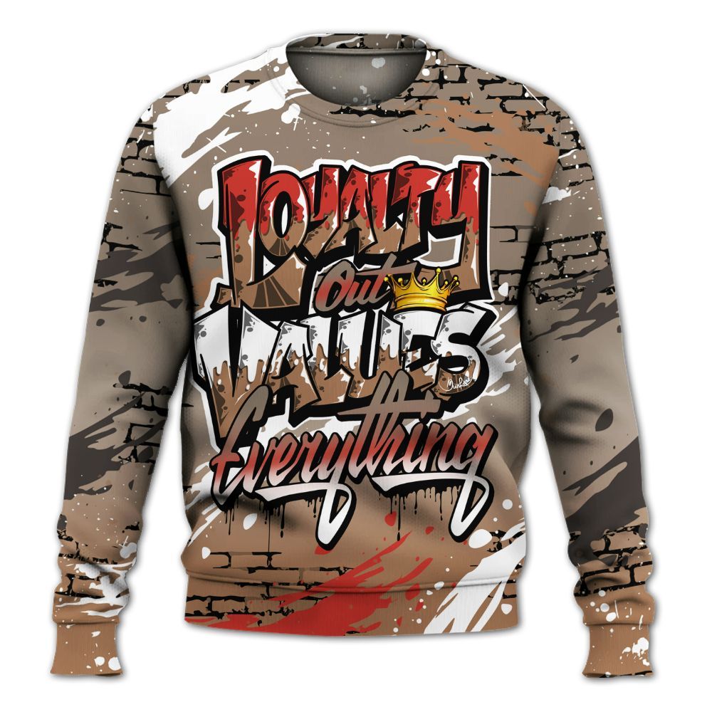 Sweatshirt To Match Air Max Rocky Distressed - Values Of Loyalty Drip All Over Print
