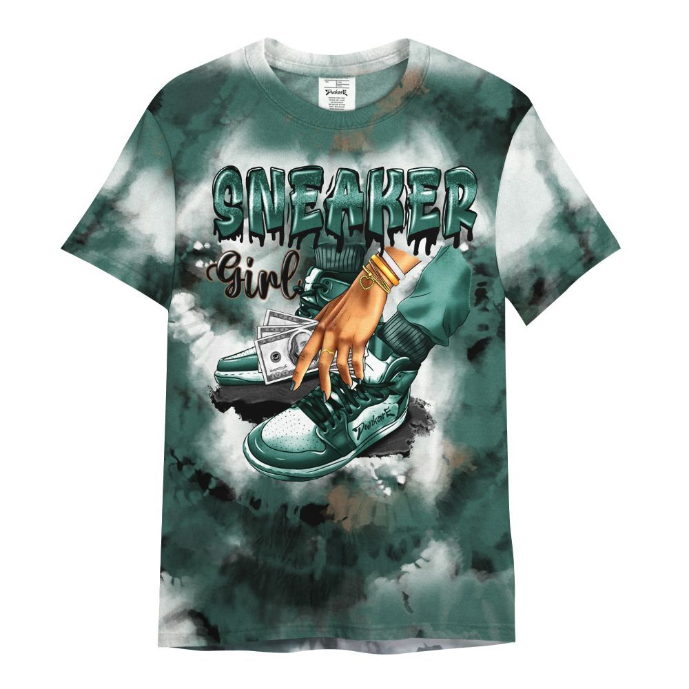 Shirt To Match Low OG Oxidized Green 1s - SNEAKER Girl Money Drip Tie Dye All Over Print