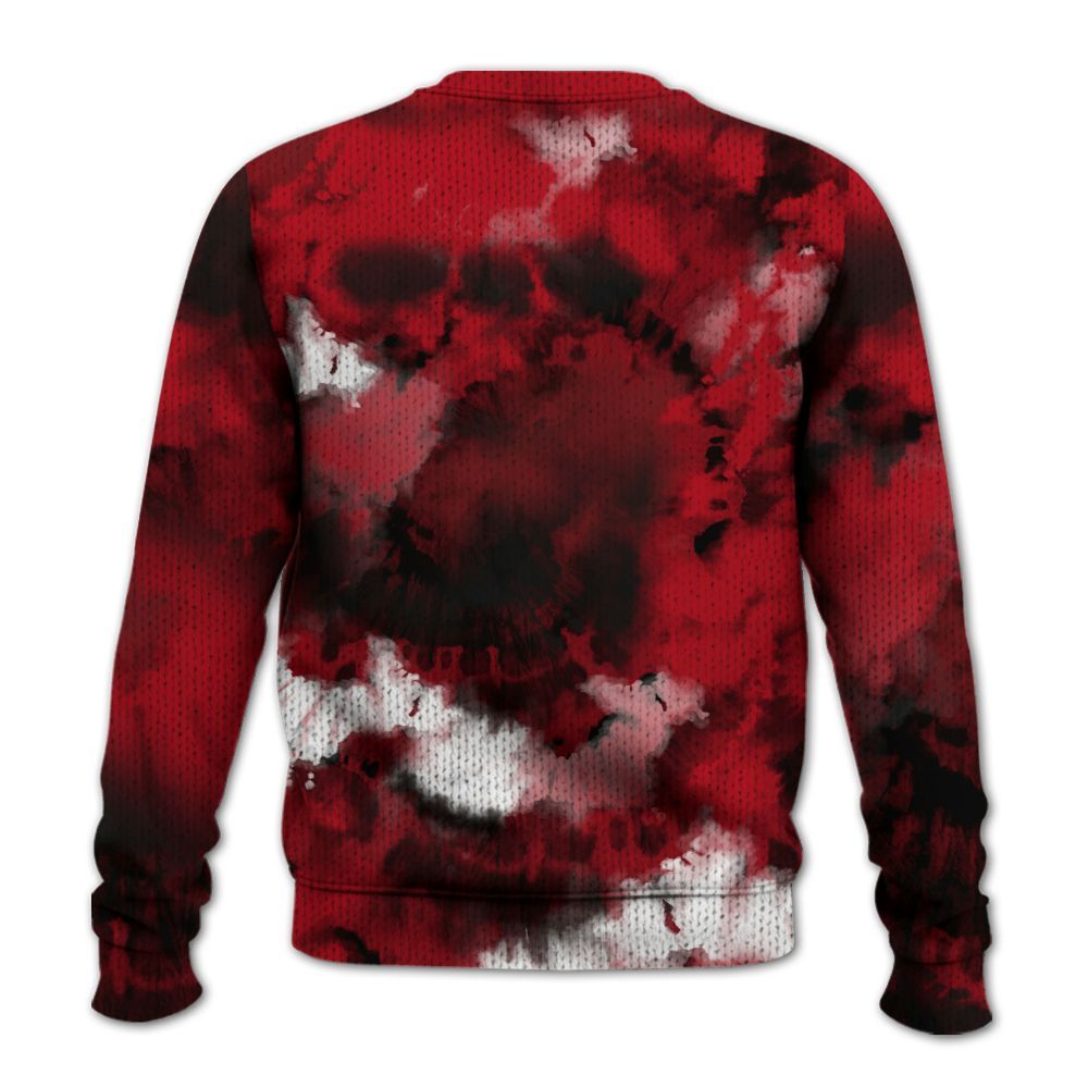 Knitted Sweater To Match Bred Velvet 11s - God Blessed Tie Dye