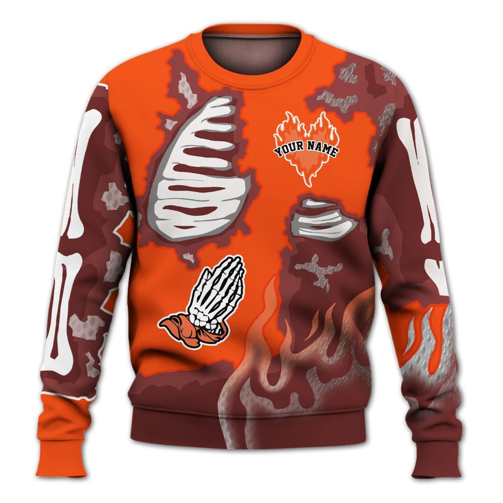 Sweatshirt To Match Kobe 6 Protro Total Orange - Dislike Us Graphic Burning Custom Name All Over Print