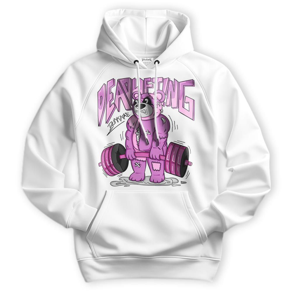 Sweatshirt To Match Hyper Violet 4s Hoodie - Deadlifting Bear Hoodie Unisex