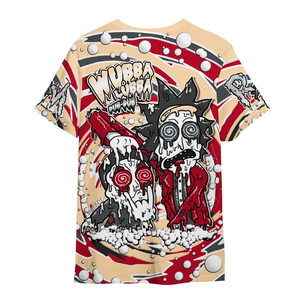 Shirt To Match Retro Pizza GS 4s - Wubba Rick Drip All Over Print