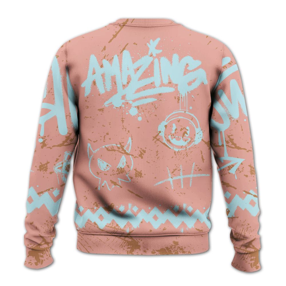 Sweatshirt To Match Dunk Low Glacier Arctic - Friday Sneaker Crayon All Over Print