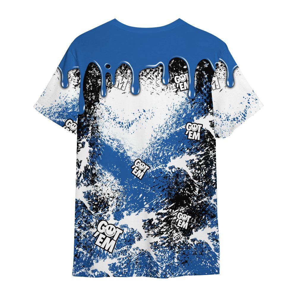 Shirt To Match Brave Blue 13s - Dripping 23 Drip All Over Print