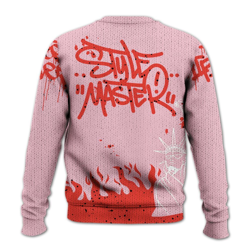 Sweater To Match Retro Awake Arctic Pink - Graphic Fck Around Find Out Graphic