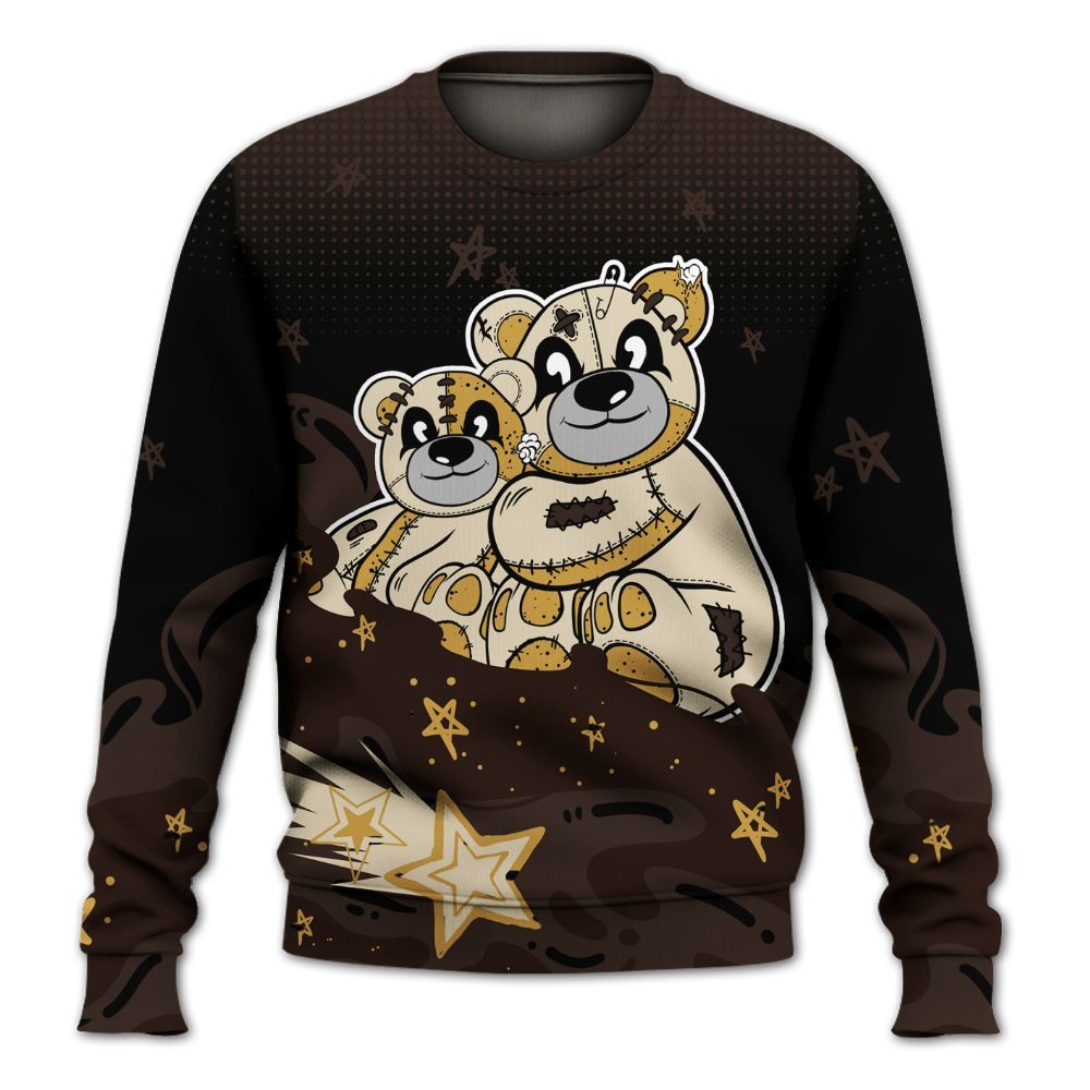 Sweatshirt To Match 2025 Retro Earth 5s - Sincere Fondness Bear Stars All Over Print