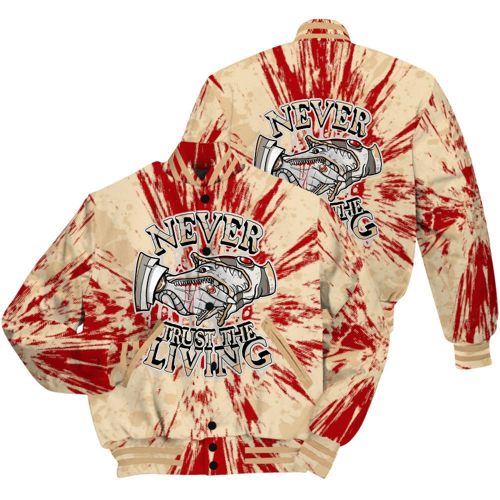 Varsity Jacket To Match Dunk Low Strawberry Waffle Shirt - Never Trusting Living Graphic Halloween All Over Print