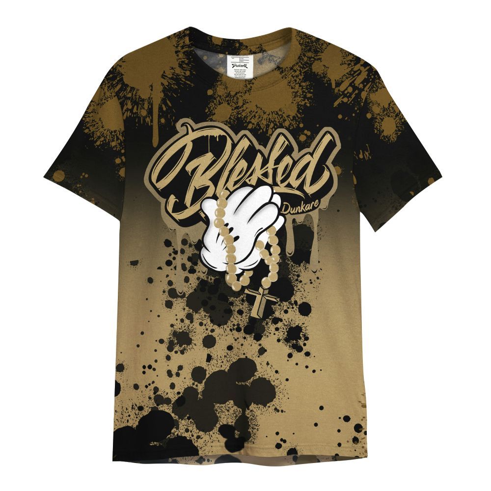 Shirt To Match Black LD 1000 - God Blessed Ink Drip All Over Print
