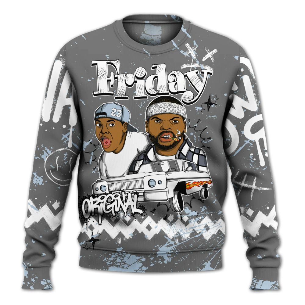 Sweatshirt To Match Cool Grey 6s - Friday Sneaker Crayon All Over Print