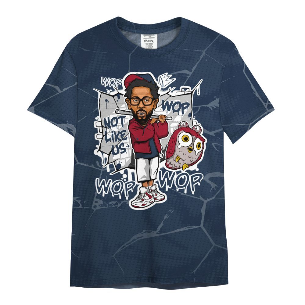 Shirt To Match White Midnight Navy 6s - None Like ComptonCity Graphic Crack All Over Print