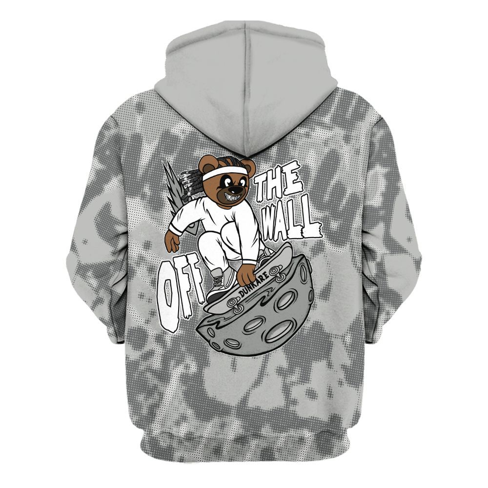 Hoodie To Match Paris Cement Grey 4s - Quirky Bear Street All Over Print