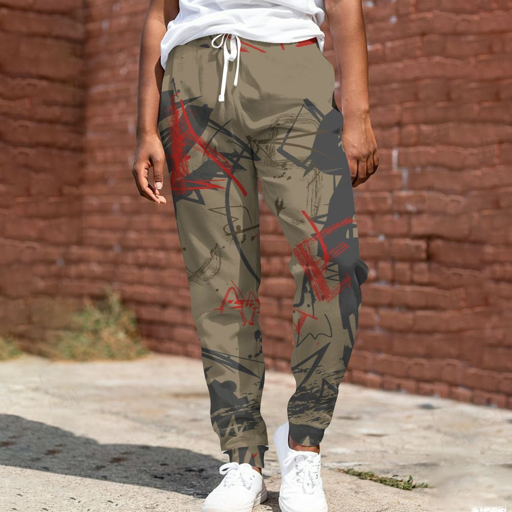 Sweatpant To Match Olive 9s - Messyz All Over Print