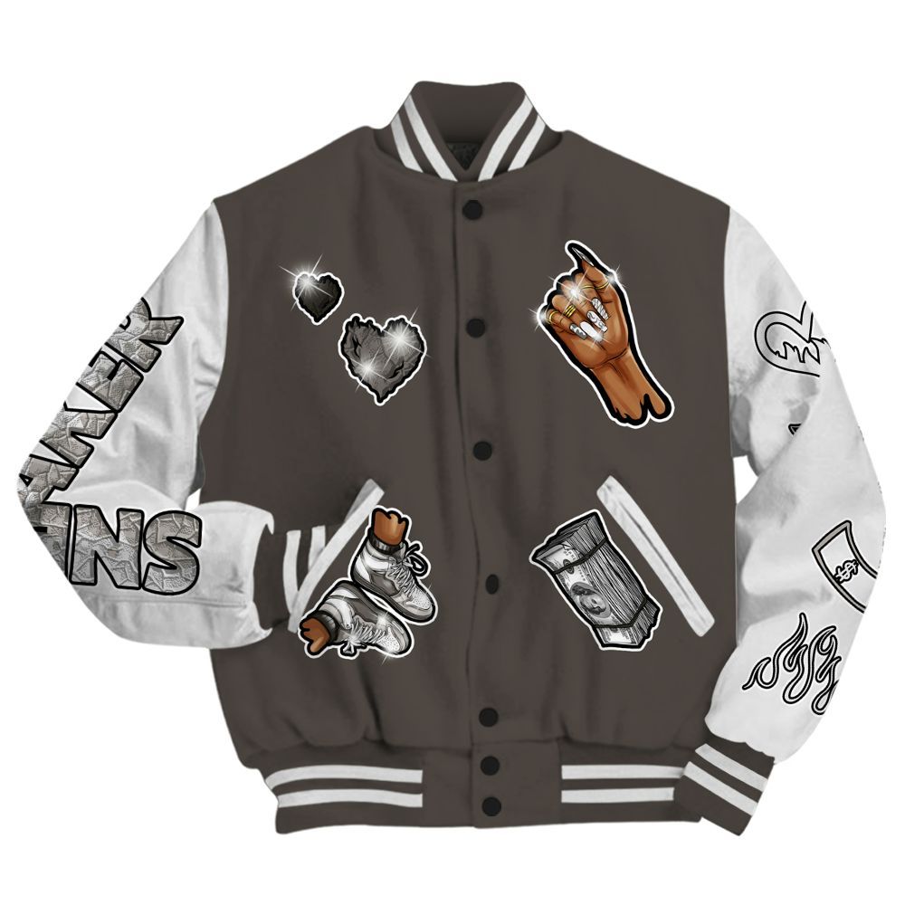 Varsity Jacket To Match Baroque Brown 12s - Sneakerz Girlz All Over Print