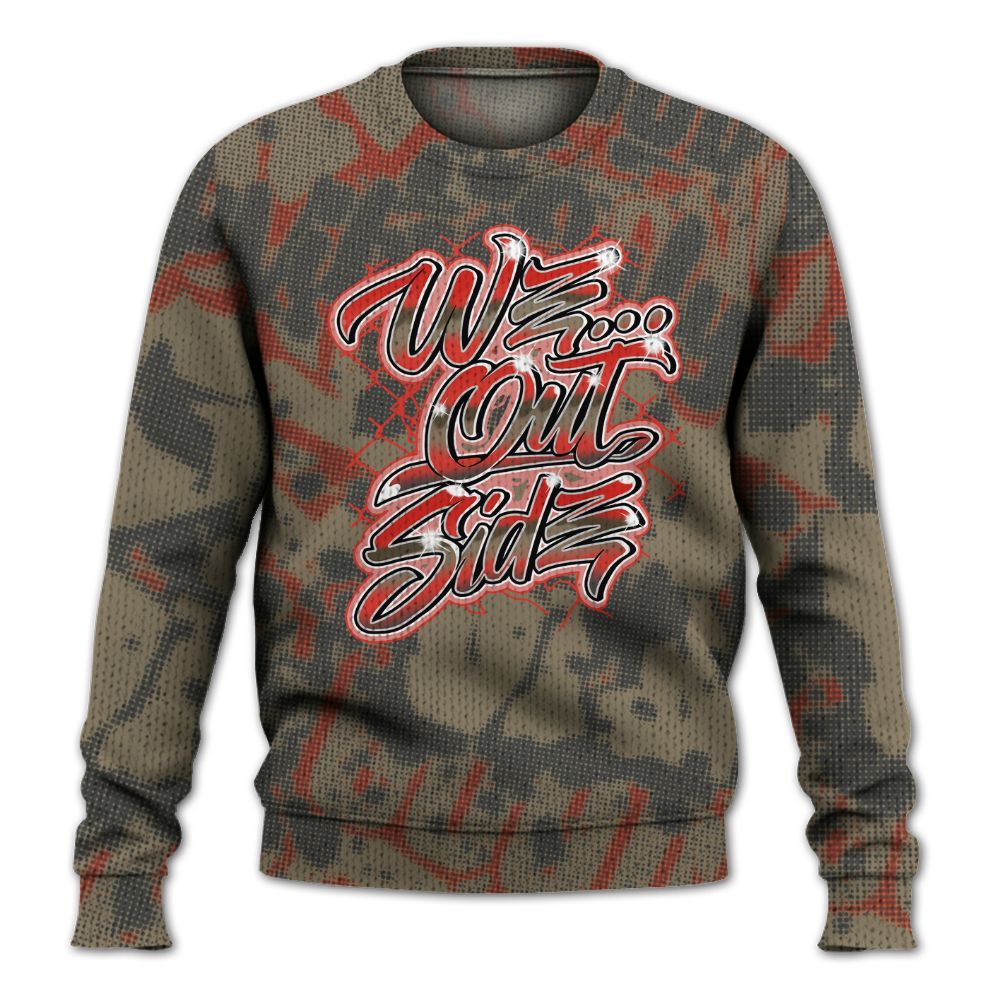 Knitted Sweater To Match Olive 9s - We OutSider Graphic Street