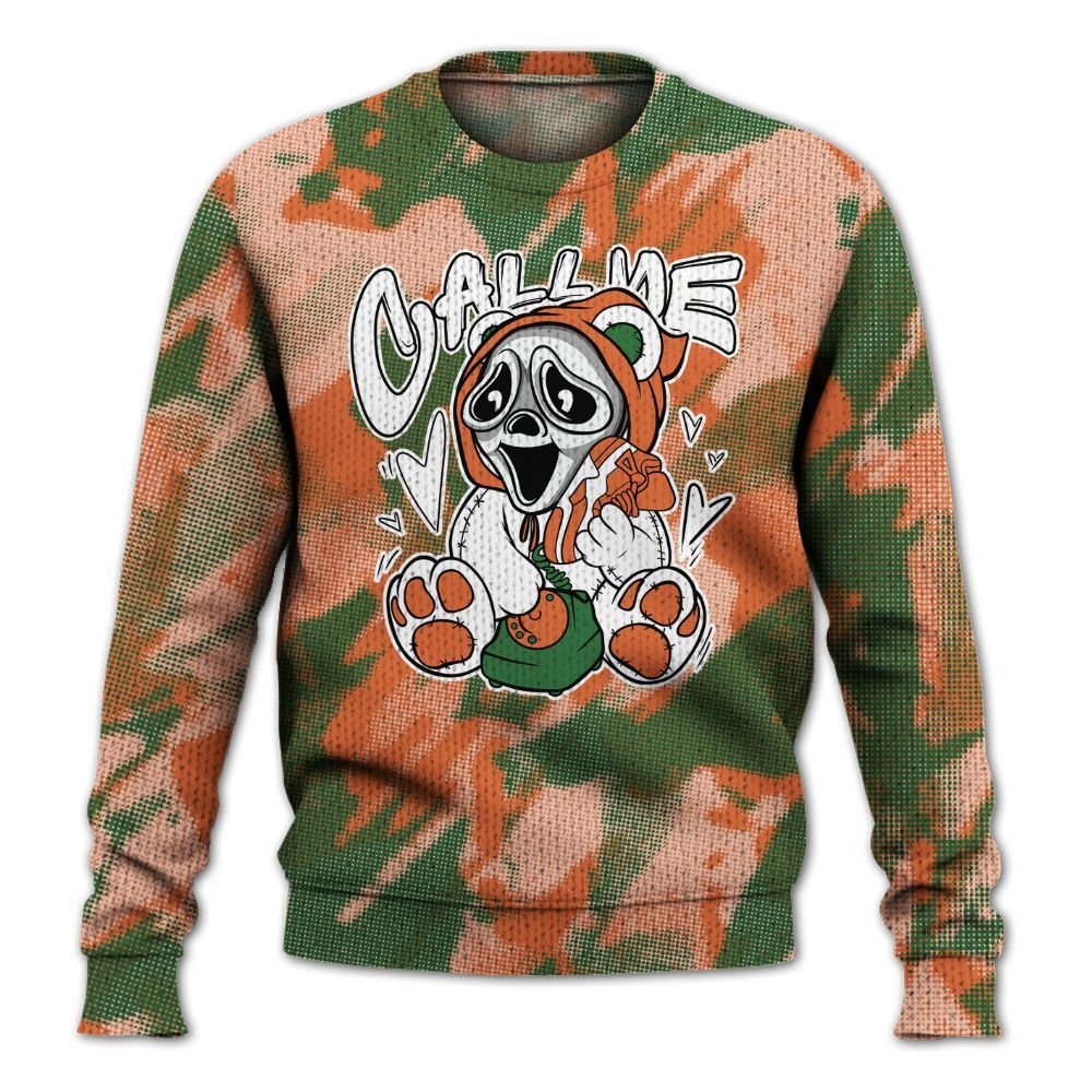 Knitted Sweater To Match Low Miami 5s - Call Me Bear Abstract Halftone