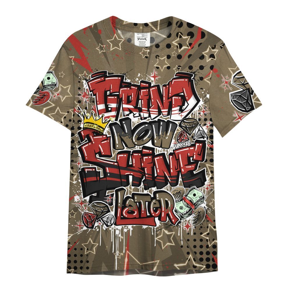 Shirt To Match Olive 9s - Grind2 Shine Later All Over Print