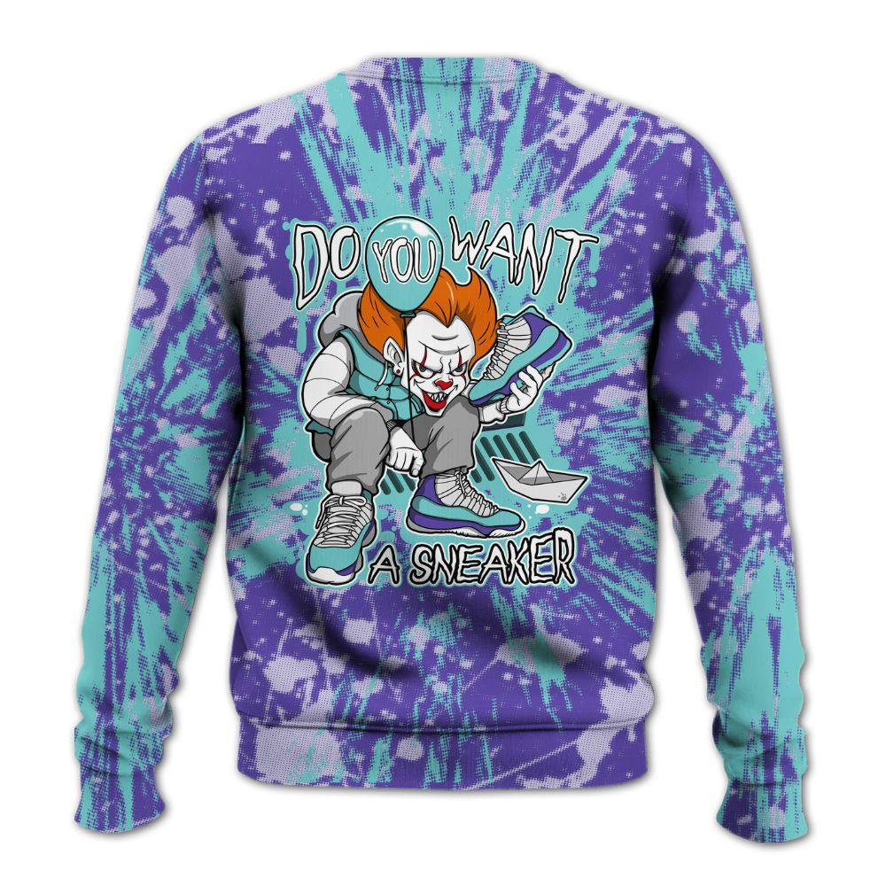 Sweatshirt To Match Low Hornets 1s - Clown Scary Sneakers Graphic Halloween All Over Print